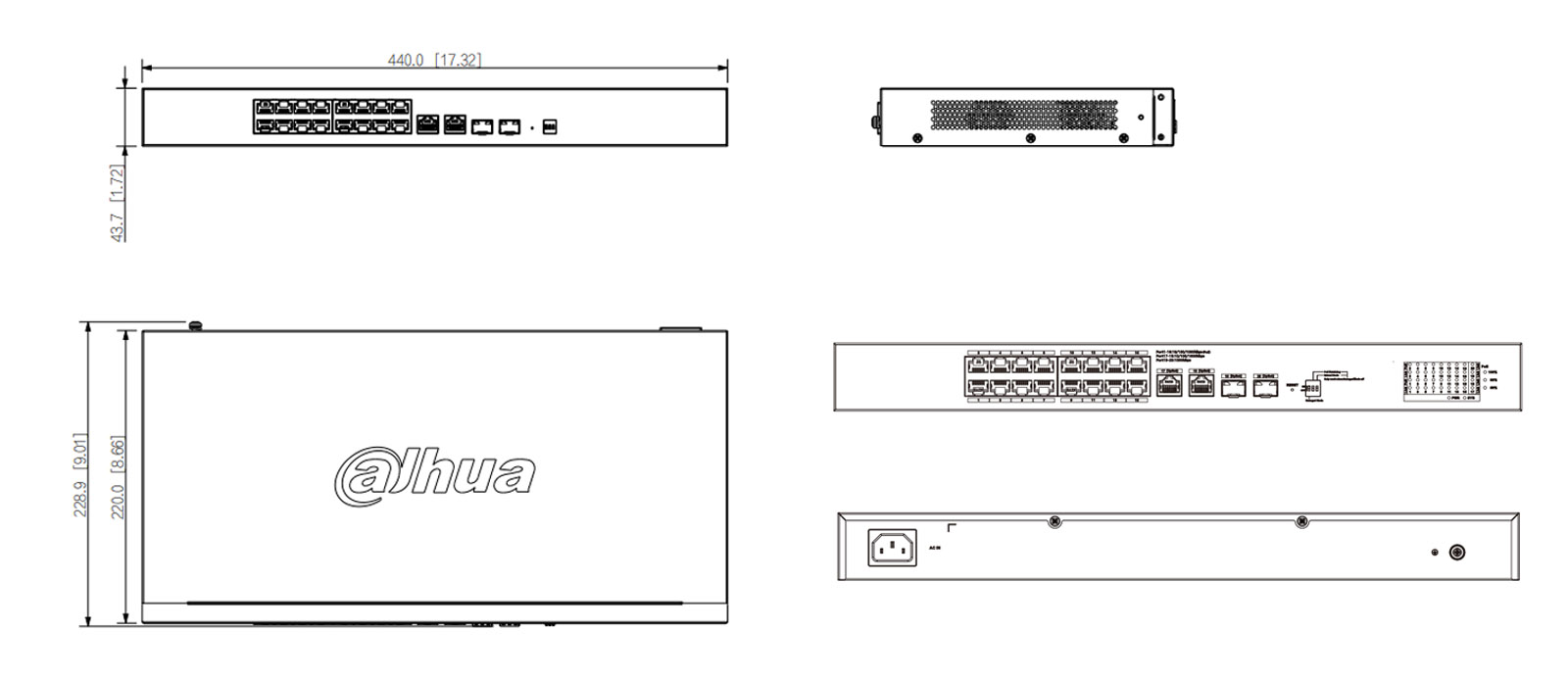 Couvercle CS4220-16GT-190-V2