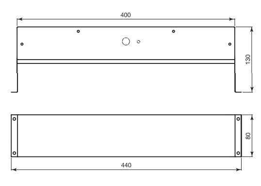 Schema con dimensioni della pedana CSA 485 I