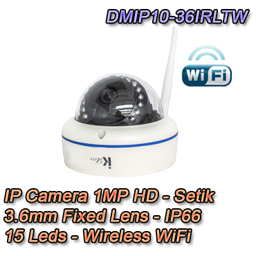 Caméra IP 1Mpx 3.6mmIP66 Sans Fil  Vidéosorveglianza