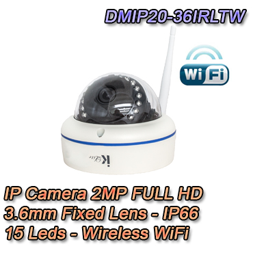 Caméra IP 2Mpx 3.6mm IP66 Sans fil Surveillance vidéo