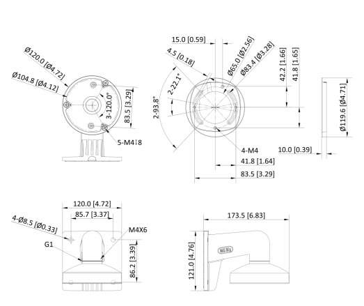 DS-1272ZJ-120(Black) dimensions