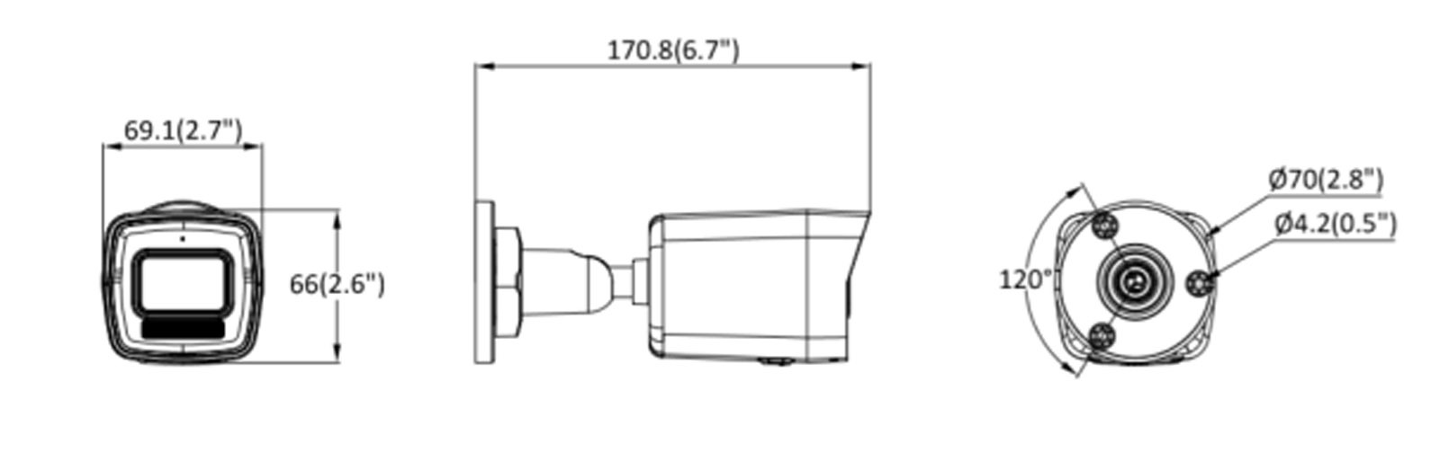 DS-2CD1043G2-LIU(4mm) dimensions