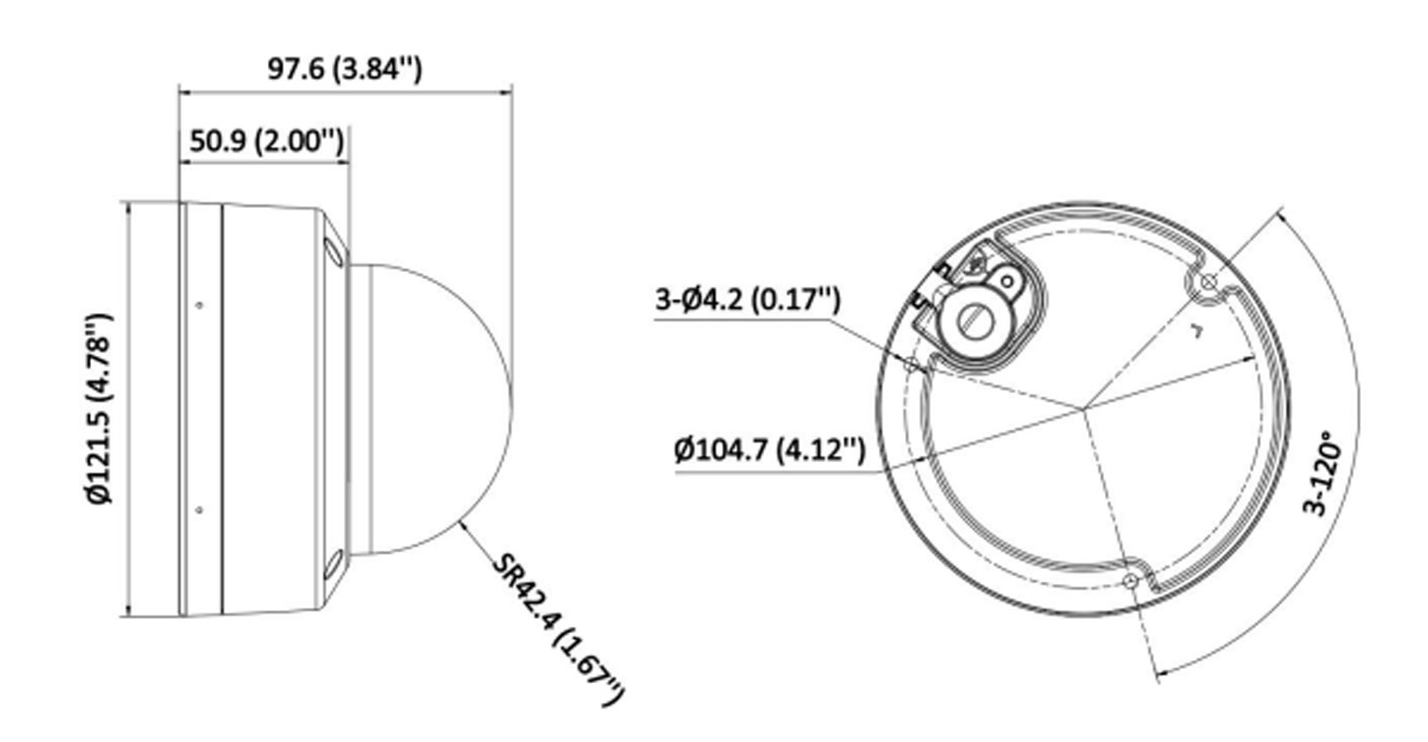 DS-2CD1183G2-LIU(2.8mm) dimensions
