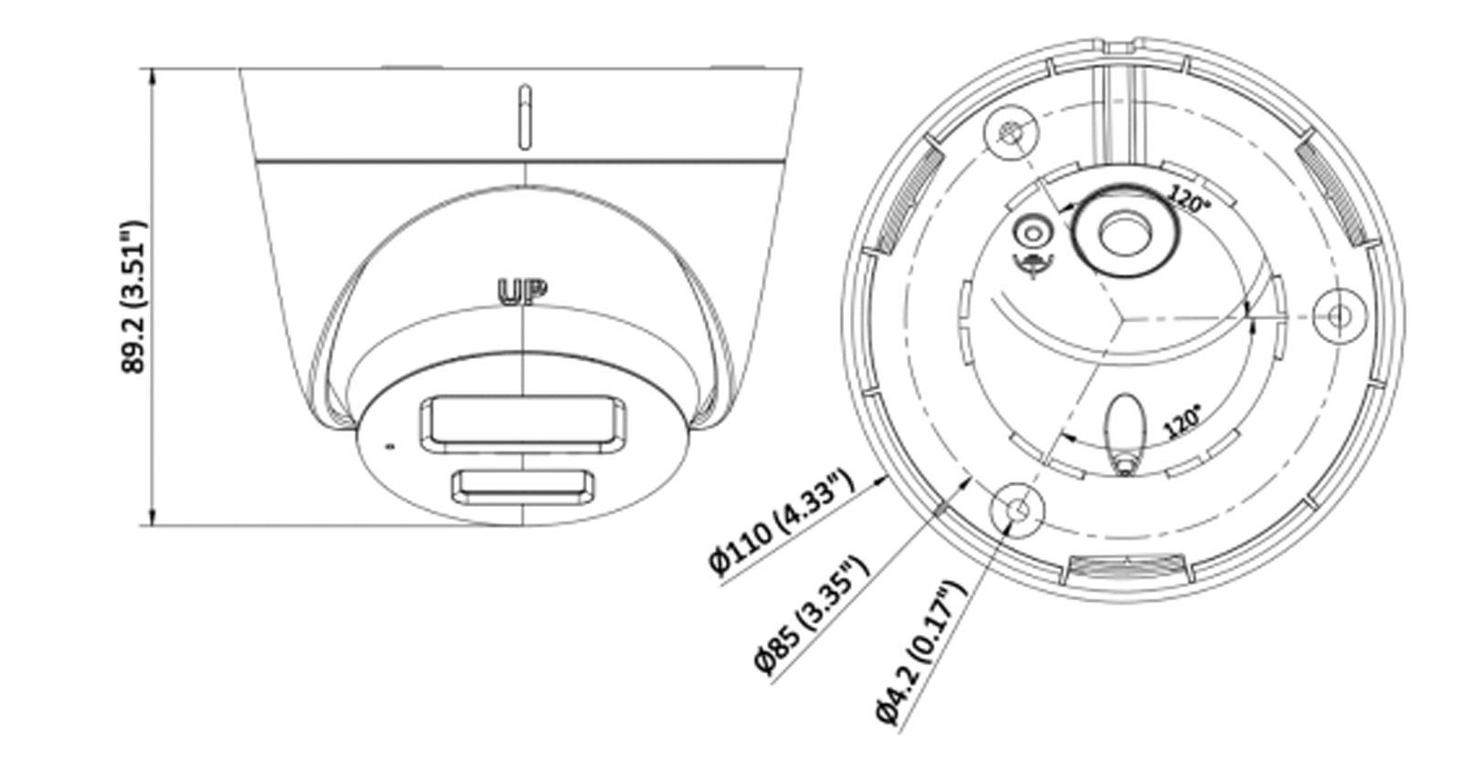DS-2CD1323G2-LIU(2.8mm) dimensions