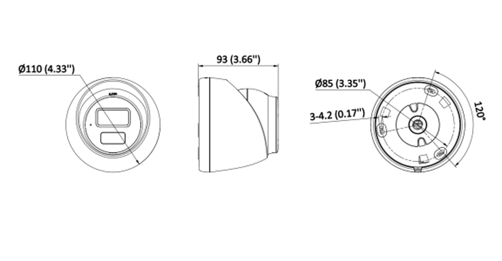 DS-2CD1383G2-LIU(2.8mm) dimensions