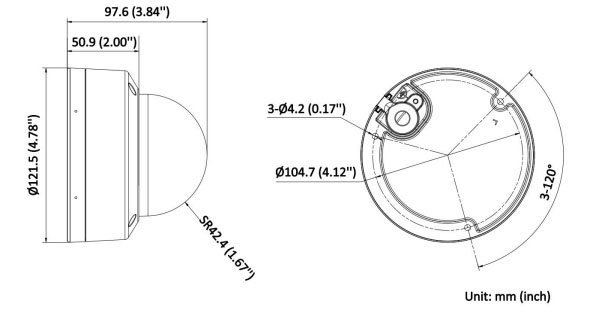 Taille DS-2CD1743G2-LIZU (2,8-12 mm)