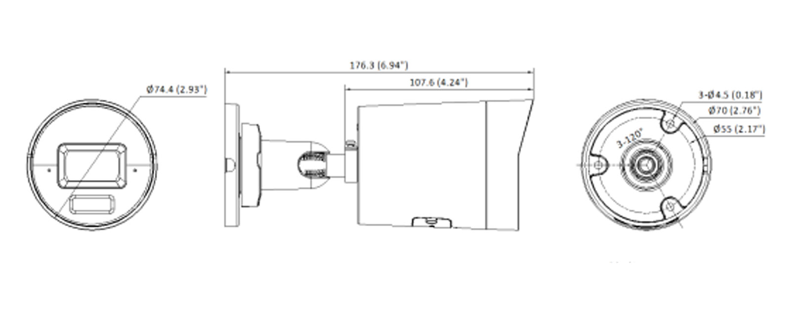 DS-2CD2023G2-LI2U(2.8mm) dimensions