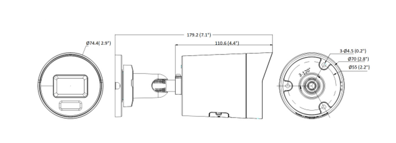 DS-2CD2046G2H-IU(2.8mm) dimensions