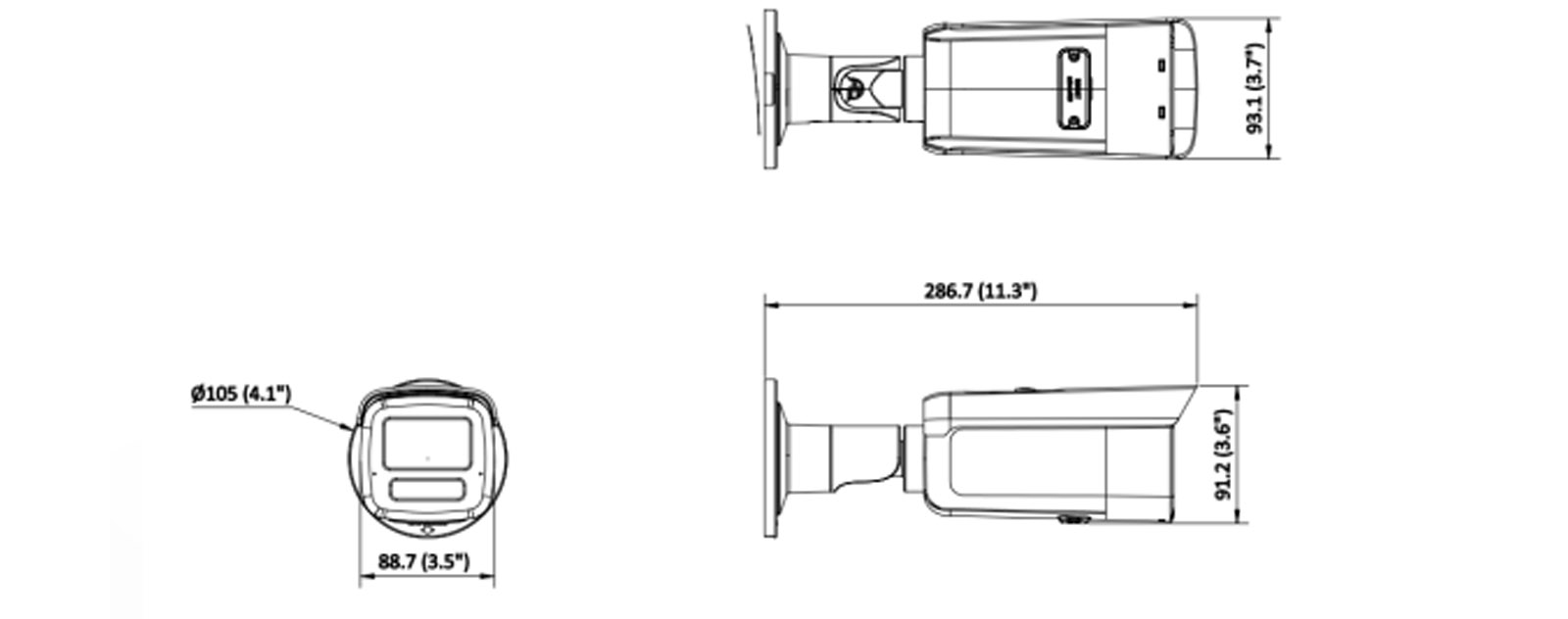 DS-2CD2T23G2-2LI2U(4mm) dimensions