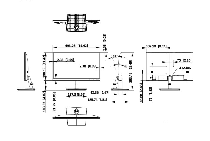 Dimensions du DS-D5022F2-1V1