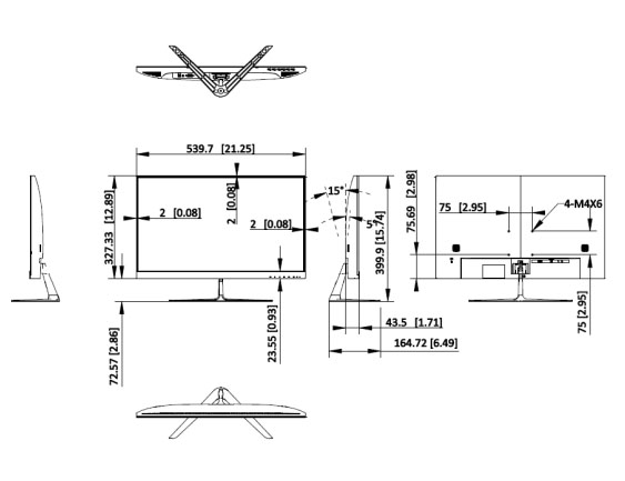 Dimensions du DS-D5024F2-BV2S