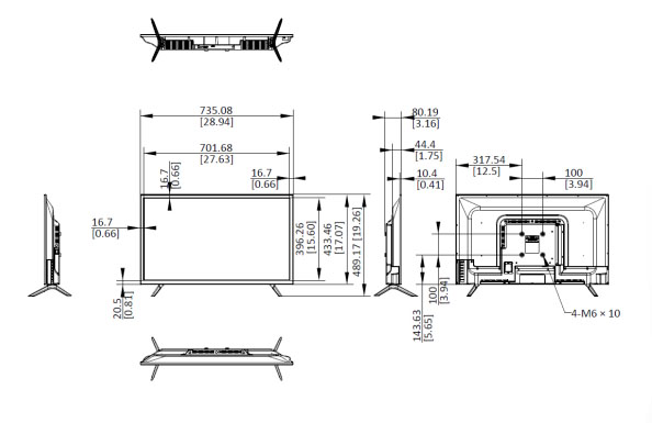 DS-D5032F3-1V0S dimensions