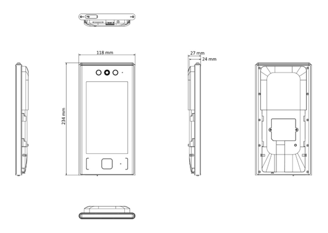 DS-K1T670MWX-QR dimensions