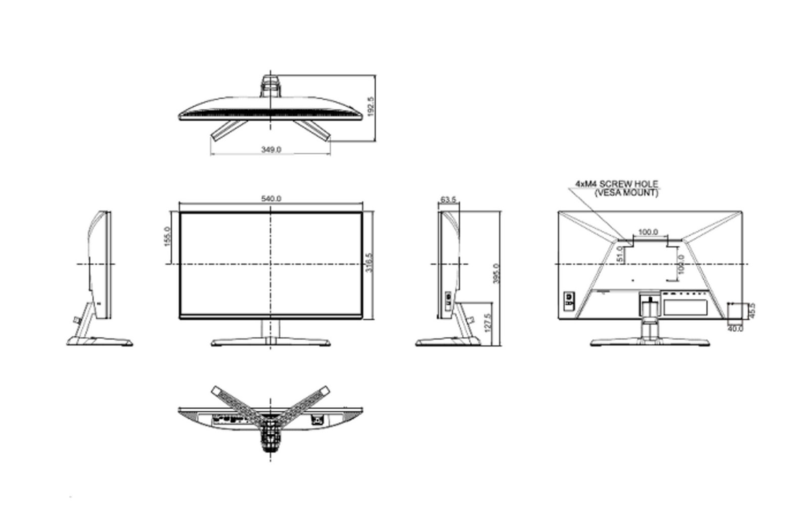 G2471HS-B1 dimensioni