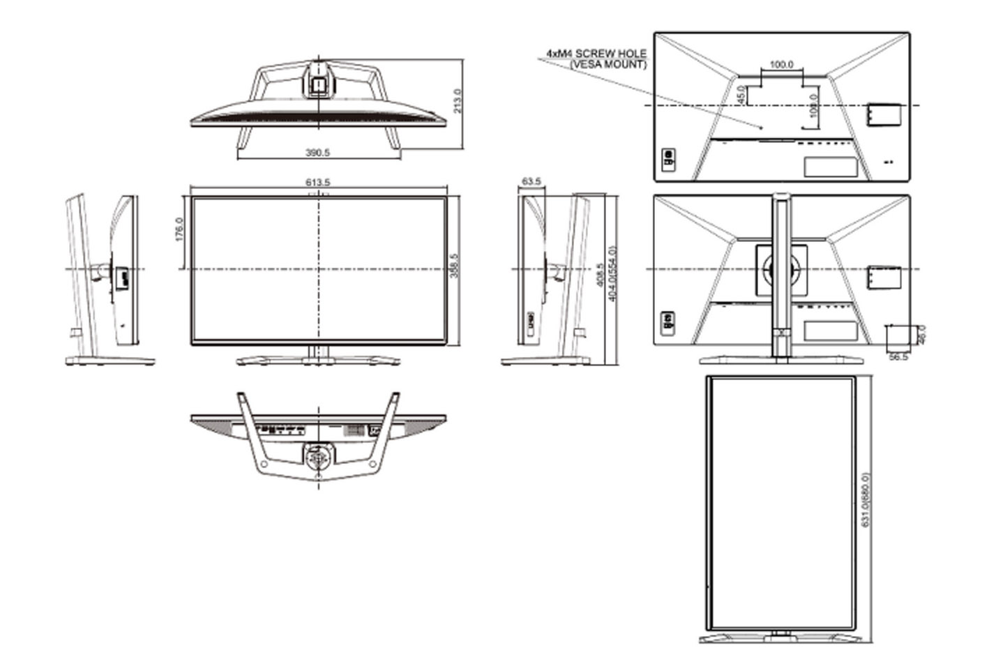 GB2771QSU-B1 dimensions