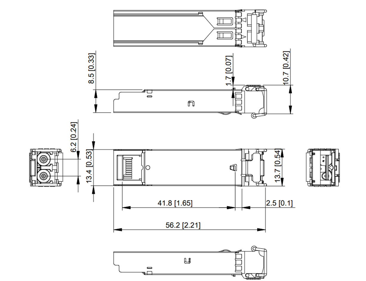 Dimensions du GSFP-1310-20-SMF