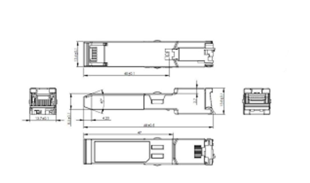 GSFP-RJ45 dimensions