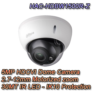 Dahua HAC-HDBW1500R-Z Telecamera Dahua HD CVI 5MP 2.7-12mm Motorized IK10