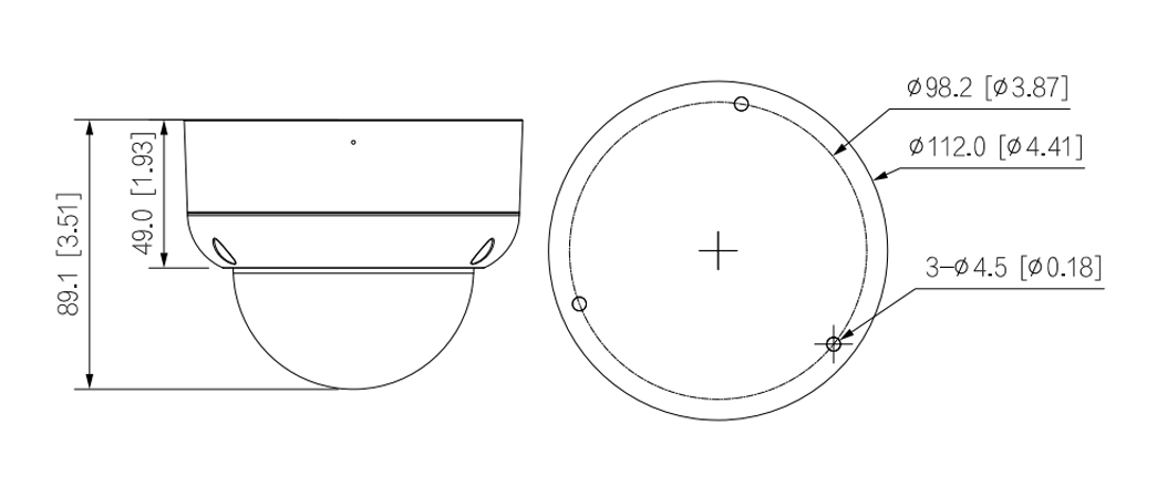 HAC-HDBW1801EA-A-S3 dimensioni