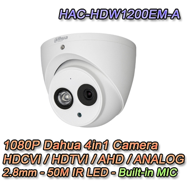 Telecamera Eyeball 2MP 1080P 2.8mm 4in1 Microfono