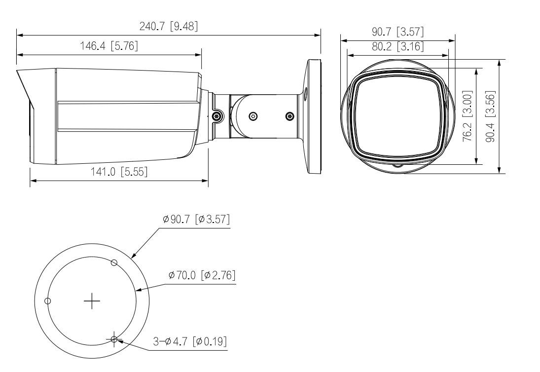 HAC-HFW1801TH-I8-S2 dimensions