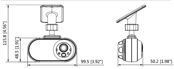 Schema con le dimensioni della telecamera dome hdcvi HAC-HMW3200L-FR