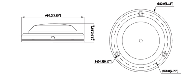 Schema dimensioni modulo audio dahua HAP320-V