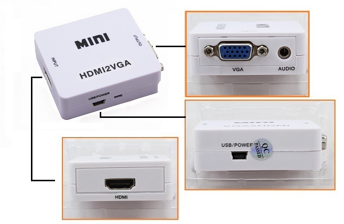 Convertisseur de signal vidéo setik. De HDMI à VGA