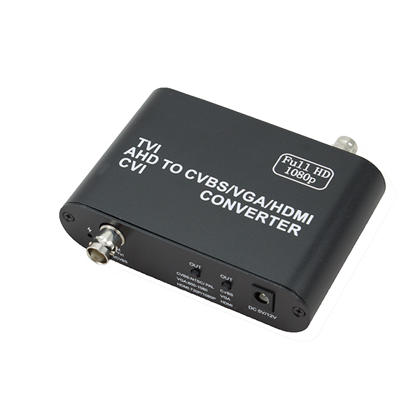 Convetitore segnale video da TVI/AHD/CVI/ANALOGICO a HDMI/VGA/BNC
