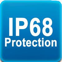 IP68 protection against dust and continuous immersion