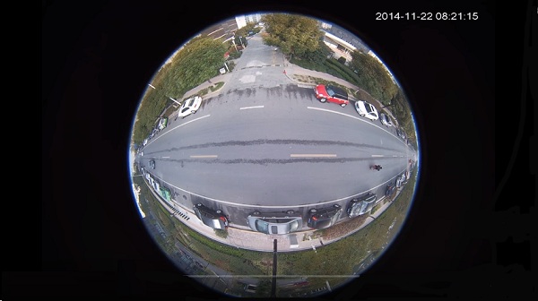 Shooting with fisheye lens IPC-EBW81230 camera