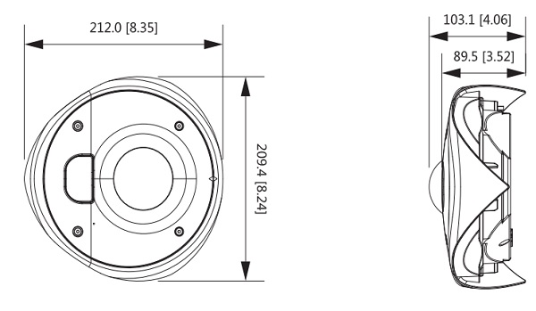 Schema dimensioni telecamera IPC-HCBW8442