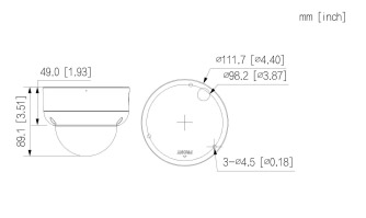 IPC-HFW3849T1-AS-PV-S3 IPC-HDBW3849E-S-IL dimensioni