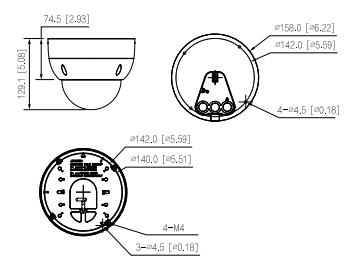 IPC-HDBW5442E-Z4E Schema dimensioni telecamera IPC-HDBW5442E-Z4E-S3