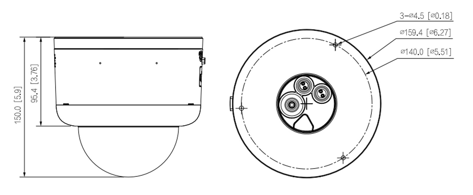 IPC-HDBW5459Z-ZHE-PV-PRO dimensions