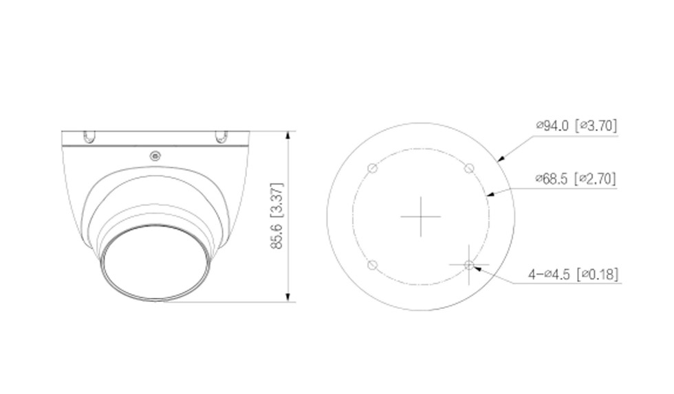 IPC-HDW1639T-A-IL-S6(2.8mm) dimensions