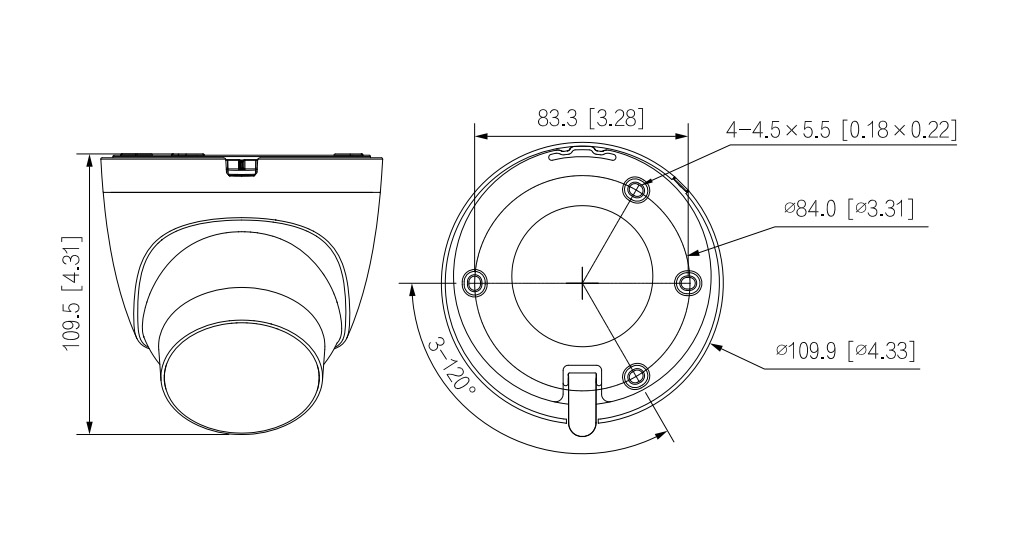 IPC-HDW21249T-S-IL dimensions