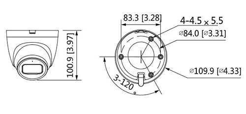 Schema e dimensioni della telecamera -IPC-HDW2230T-AS