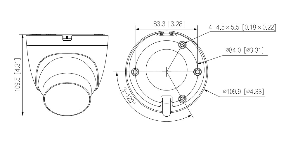IPC-HDW2249T-S-LED-PRO dimensions
