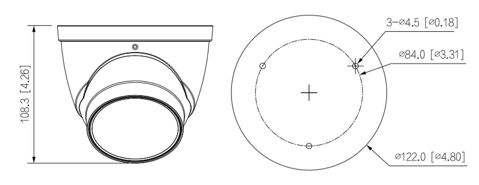 IPC-HDW3449T-ZS-IL-B dimensions