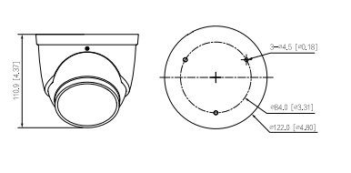 IPC-HDW3849H-AS-PV-S5 Camera Dimension Diagram