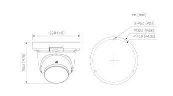 IPC-HFW3849T1-AS-PV-S3 IPC-HDW3849QM-S-IL dimensioni