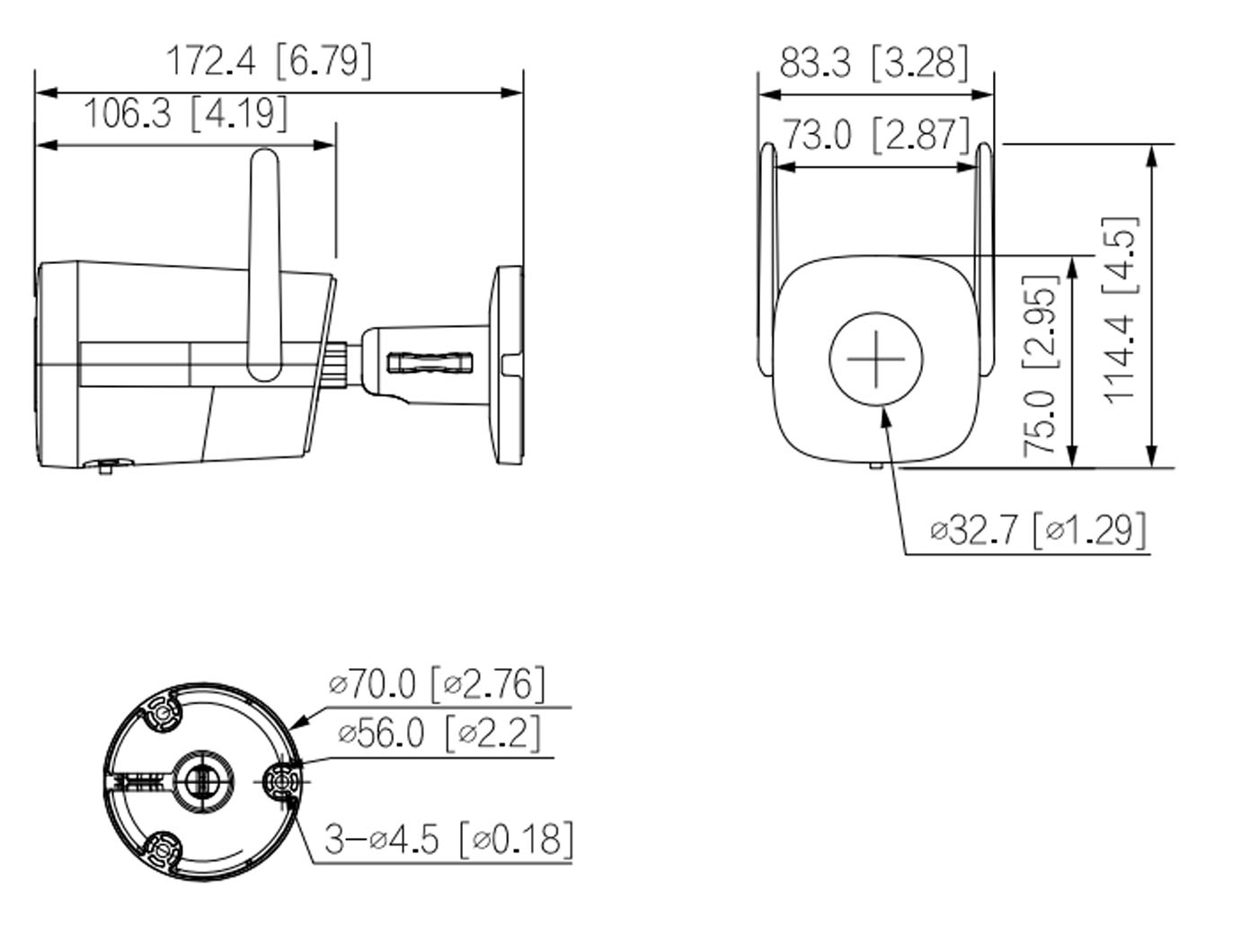 IPC-HFW1539DTK1-SAW-IL dimensioni