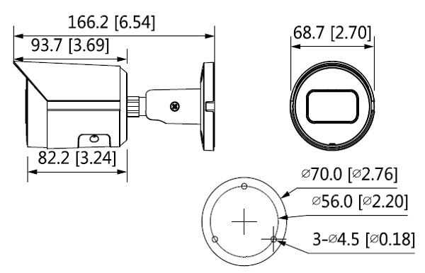 Dimensioni IPC-HFW2431S-S-S2