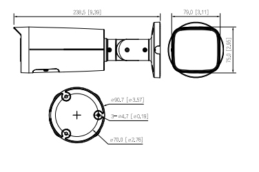 IPC-HFW3449T-ZAS-IL dimensioni