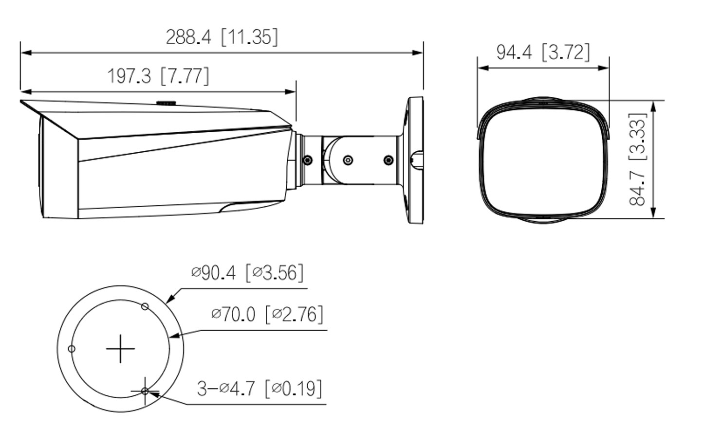 IPC-HFW3449T1-AS-PV-PRO dimensions