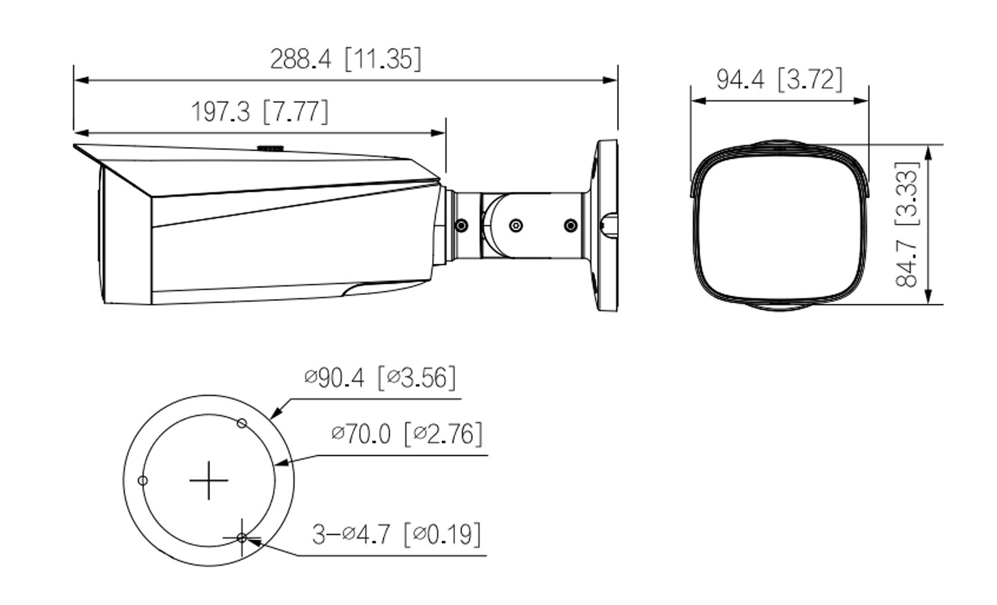 IPC-HFW3449T1-ZAS-PV-S5 dimensions