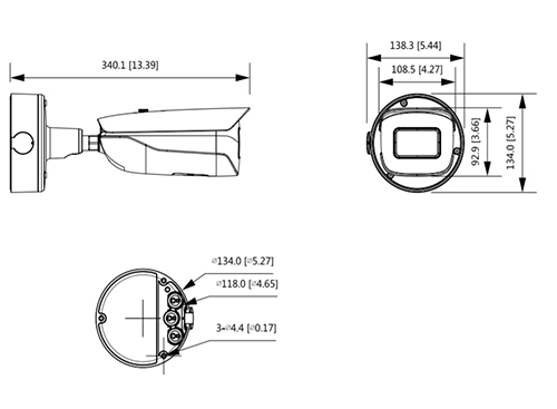 IPC-HFW7442H-Z4 4MP AI IP IR 40 measurements