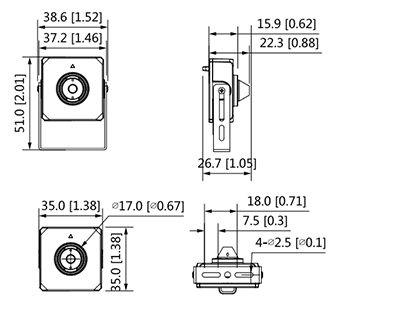 Dimensiones IPC-HUM8441-L4 Schema dimensioni IPC-HUM8441-L3