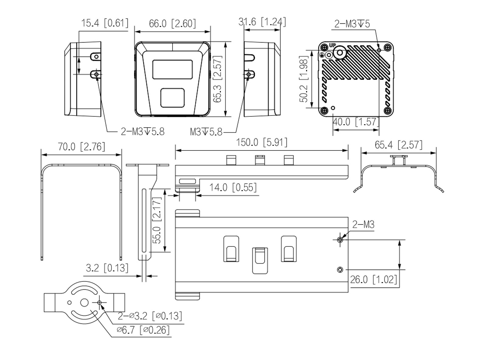 Dimensions de la LED IPC-HUM8531M-V